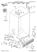 CABINET, LITERATURE Diagram and Parts List for GD27DFXFB02  Whirlpool Refrigerator
