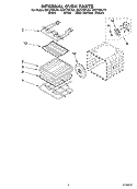 INTERNAL OVEN Diagram and Parts List for GSC278PJS4  Whirlpool Microwave Oven Combo