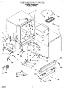 TUB ASSEMBLY Diagram and Parts List for DU806CWDQ3  Whirlpool Dishwasher