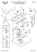 TOP AND CONSOLE, LIT/OPTIONAL Diagram and Parts List for LGC8858EQ2  Whirlpool Dryer