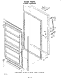 DOOR , LIT/OPTIONAL Diagram and Parts List for EV200NXKW0  Whirlpool Freezer