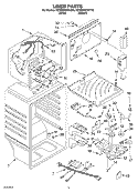 LINER Diagram and Parts List for 8ET8WPKXKQ00  Whirlpool Refrigerator