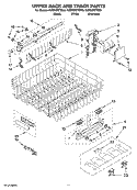 UPPER RACK AND TRACK PARTS Diagram and Parts List for KUDS03CTBL0  KitchenAid Dishwasher