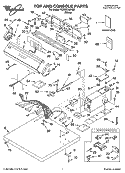 TOP AND CONSOLE PARTS Diagram and Parts List for YCEE2760KQ2  Whirlpool Dryer