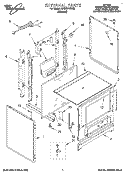 EXTERNAL Diagram and Parts List for SF330PEWN8  Whirlpool Range