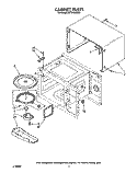CABINET Diagram and Parts List for MT2150XW0  Whirlpool Microwave