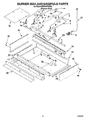 BURNER BOX AND MANIFOLD PARTS Diagram and Parts List for KDRP467KSS04  KitchenAid Range
