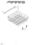 UPPER RACK AND TRACK PARTS Diagram and Parts List for DU1100XTPB8  Whirlpool Dishwasher