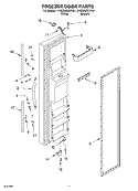 FREEZER DOOR Diagram and Parts List for 4YGD25DCHW01  Whirlpool Refrigerator