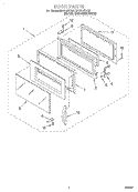 DOOR Diagram and Parts List for MH6110XEB0  Whirlpool Microwave