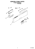 CONTROL PANEL PARTS Diagram and Parts List for KUDP02FSPA4  KitchenAid Dishwasher