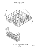 LOWER RACK Diagram and Parts List for 4KUDI220T0  KitchenAid Dishwasher