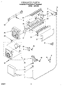 ICEMAKER Diagram and Parts List for RT14DMXDN00  Roper Refrigerator