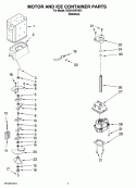 MOTOR AND ICE CONTAINER PARTS Diagram and Parts List for GS2KVAXVS01  Whirlpool Refrigerator