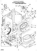 CABINET Diagram and Parts List for LGT7848AZ1  Whirlpool Dryer