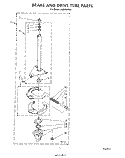BRAKE AND DRIVE TUBE Diagram and Parts List for LA6000XPW4  Whirlpool Washer