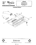 CONSOLE Diagram and Parts List for DU8550XT3  Whirlpool Dishwasher