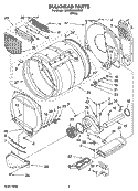 BULKHEAD PARTS, OPTIONAL PARTS (NOT INCLUDED) Diagram and Parts List for 3XWED5705SW0  Whirlpool Dryer