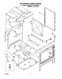 EXTERNAL OVEN Diagram and Parts List for SF365BEWN1  Whirlpool Range