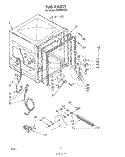 TUB , LIT/OPTIONAL Diagram and Parts List for SHF5801W1  Whirlpool Dishwasher