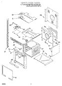 UPPER OVEN Diagram and Parts List for RBD305PDB3  Whirlpool Wall Oven