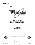 SECTION Diagram and Parts List for RC8600XV0  Whirlpool Cooktop