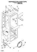 REFRIGERATOR LINER PARTS Diagram and Parts List for GD5PHAXMS10  Whirlpool Refrigerator