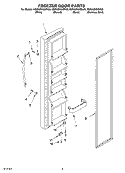 FREEZER DOOR Diagram and Parts List for KSRA25KKWH00  KitchenAid Refrigerator
