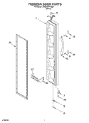 FREEZER DOOR Diagram and Parts List for 3XED0FHKKQ01  Whirlpool Refrigerator