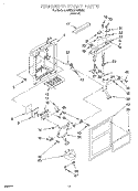 DISPENSER FRONT Diagram and Parts List for 4YED22PWDN02  Whirlpool Refrigerator