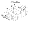 CABINET Diagram and Parts List for MH6110XBB5  Whirlpool Microwave