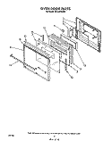 OVEN DOOR Diagram and Parts List for RB160PXXW0  Whirlpool Range
