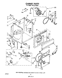 CABINET Diagram and Parts List for LG5781XMW1  Whirlpool Dryer