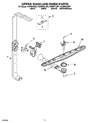 UPPER WASH AND RINSE PARTS Diagram and Parts List for KUDP01ILBT7  KitchenAid Dishwasher