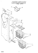 FREEZER LINER Diagram and Parts List for 3ED22DQXDN03  Whirlpool Refrigerator