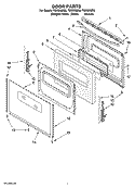 DOOR PARTS Diagram and Parts List for TGS325MT6  Estate Range
