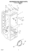 REFRIGERATOR LINER Diagram and Parts List for 6GD2SHQXKB01  Whirlpool Refrigerator