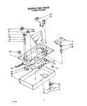 BURNER BOX Diagram and Parts List for SC8436EXW0  Whirlpool Cooktop