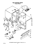 TUB ASSEMBLY, LIT/OPTIONAL Diagram and Parts List for LUD2100X3  Whirlpool Dishwasher