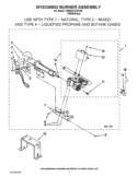 W10336852 BURNER ASSEMBLY Diagram and Parts List for 7MWGD1705YM1  Whirlpool Dryer