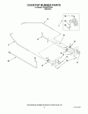 COOKTOP BURNER PARTS Diagram and Parts List for KDRS807SSS04  KitchenAid Range