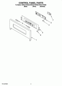 CONTROL PANEL PARTS Diagram and Parts List for KEBC247VSS00  KitchenAid Wall Oven