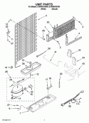 UNIT PARTS Diagram and Parts List for ET6WSKXST04  Whirlpool Refrigerator