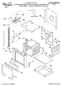 OVEN, LITERATURE Diagram and Parts List for GBS277PDB3  Whirlpool Wall Oven