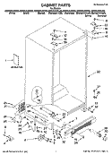 CABINET PARTS Diagram and Parts List for GD5NVAXSB03  Whirlpool Refrigerator