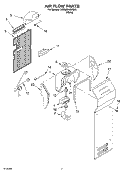 AIR FLOW PARTS Diagram and Parts List for 3XES2SHGKQ02  Whirlpool Refrigerator