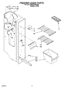 FREEZER LINER Diagram and Parts List for 6ED0GTKXKQ00  Whirlpool Refrigerator