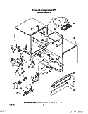 TUB ASSEMBLY Diagram and Parts List for LUD2100X0  Whirlpool Dishwasher