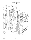 FREEZER DOOR Diagram and Parts List for 3VED27DQAW00  Whirlpool Refrigerator