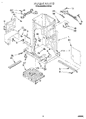 FRAME Diagram and Parts List for KUCC151B0  KitchenAid Trash Compactor